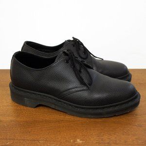 Dr Martens Marten 1461 Pebble 3 Eye Oxford Dress Black Mono Shoes M 6 / W 7.5